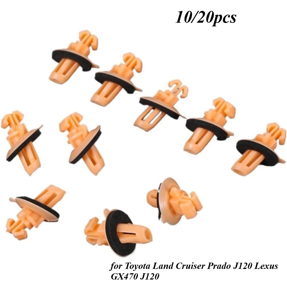10/20 peças 75394-60030 clipes de moldagem lateral do corpo e clipes de guarnição do arco da roda para toyota land cruiser prado j120 lexus gx470 j120