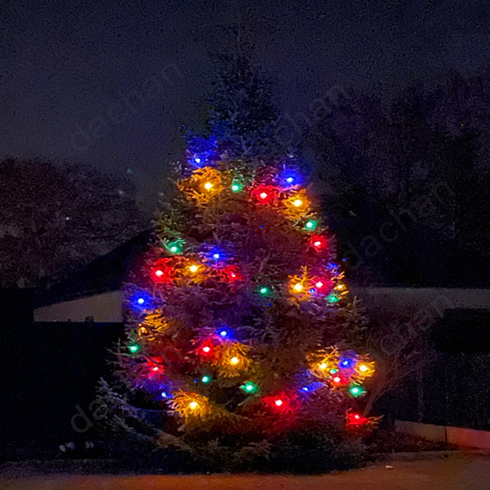 IP65 LED Globe G50 Multicolor Bulb String Connectable Outdoor Colorful Patio Lights For Christmas Tree Holiday