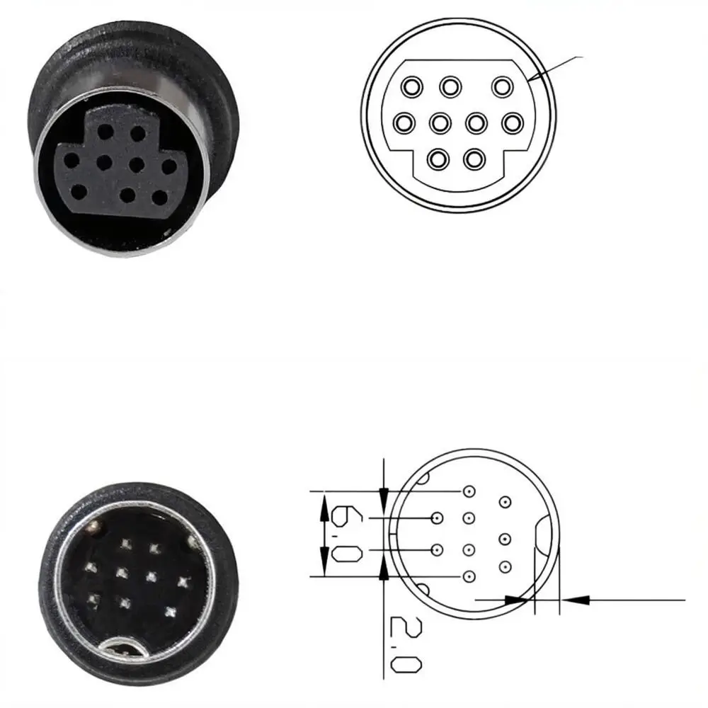 Extended 9 Pin Mini DIN Audio Video Cable Male To Female Right Angle Lead For Seamless Digital Device Integration