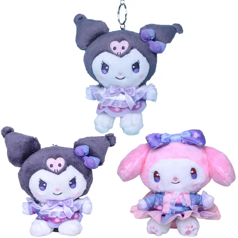 Sanrios My Melody Kuromi Goldfish Spark Series Anime Cartoon Cute Plushie Doll Toys Plush Bag Pendant Keychain Girl Gift 12cm