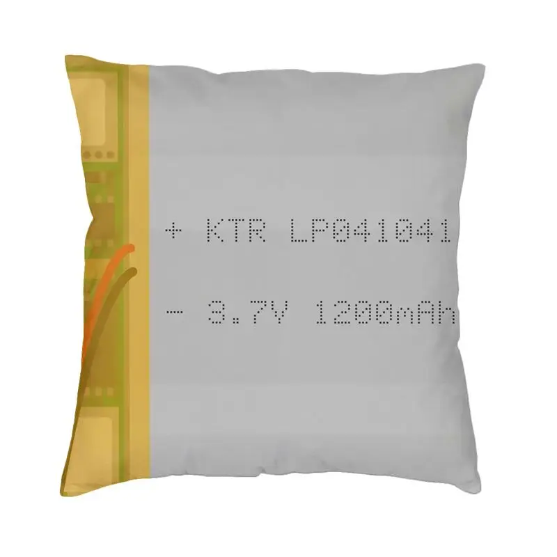 

Lithium Polymer Battery Square Pillow Case Home Decor Cushion Cover Throw Pillow for Sofa 45x45cm Double-sided Printing