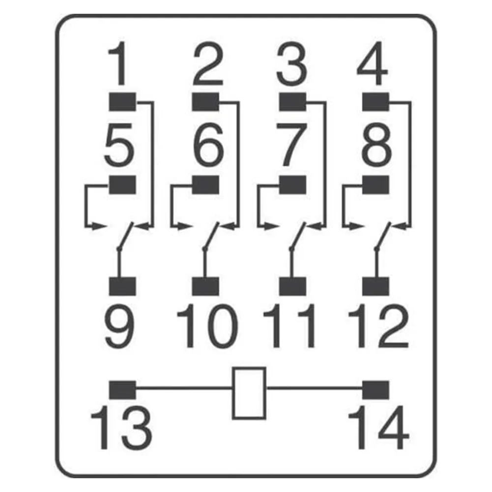 Simplified Control Solutions MY4NJ Relay Operating on a Voltage of 12VDC Offering Flexibility in Circuit Management