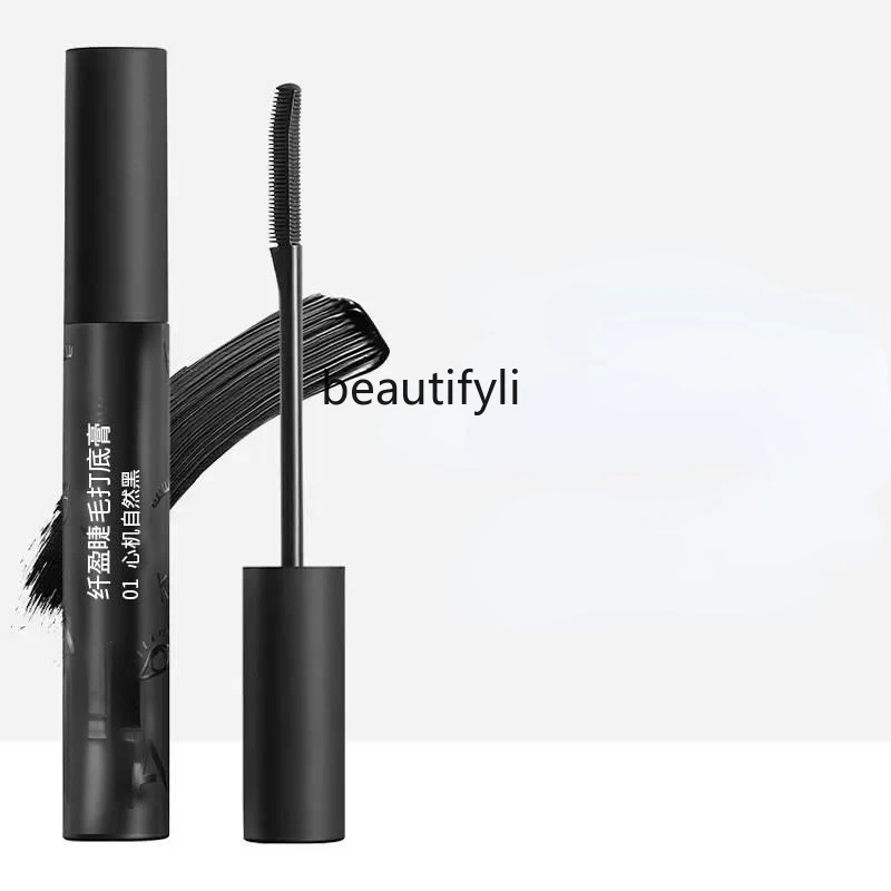 

Mascara women's waterproof slender curled non-smudging eyelash primer setting long-lasting dense black brown