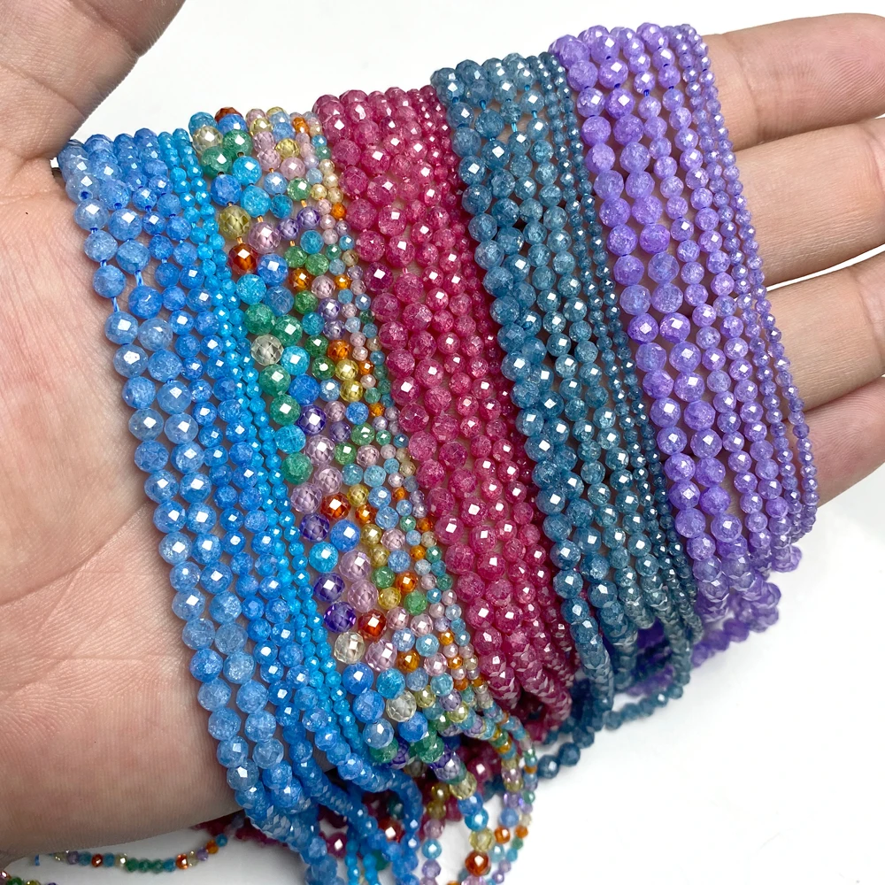 New 2 3 4 MM Faceted Colorful Natural Gem Stone Zircon Beads Loose Small Seed Crustal Quartz Stone Spacer Beads Jewelry Making image 5