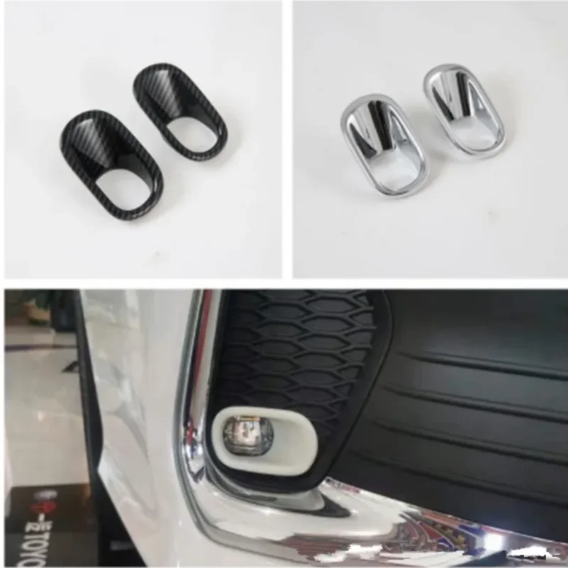 

Chrome ABS Carbon Fiber Car Front Foglight Cover Trim Molding Styling Sticker Fit For Toyota Allion 2021