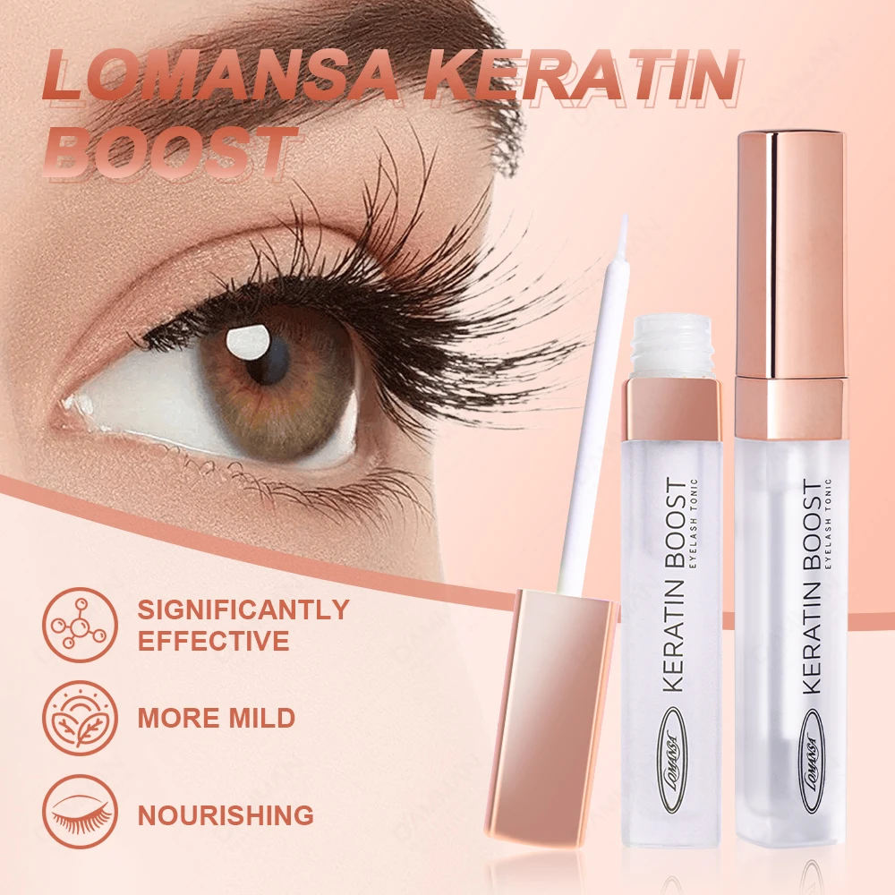 50 ขวด 5.5ML Professional Lomansa Keratin Boost สําหรับ Lashes Extension Lift ขนตา Perm Curl Boost Lashes Curl เครื่องมือแต่งหน้า