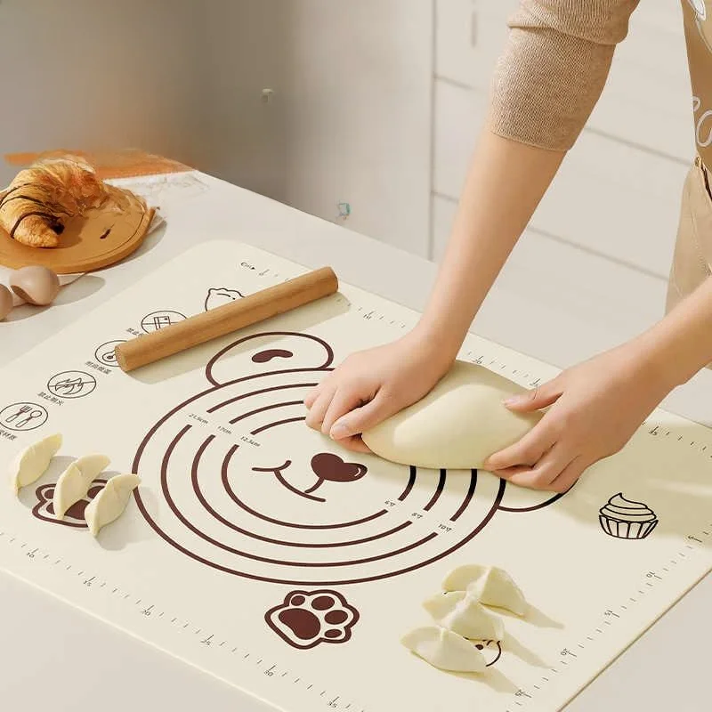 

Силиконовый коврик для выпечки пищевого класса, утолщенная доска для раскатывания теста для паровых булочек и баоцзы, кухонный аксессуар для домашнего использования