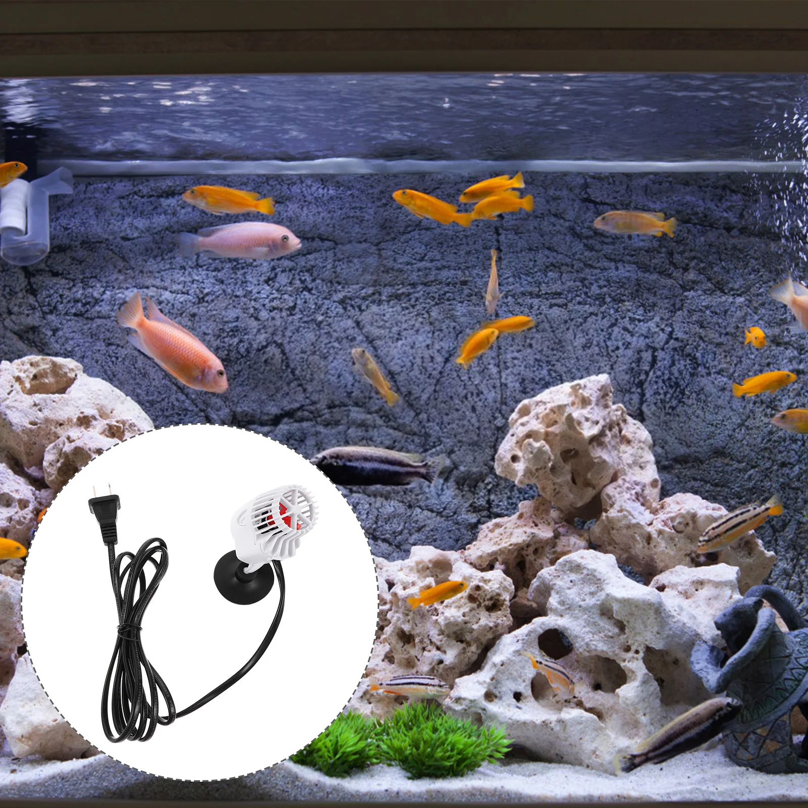 

Plastic Surf Pump White Us Plug Fish Tank Circulation Aquarium Rotatable Wave Maker Strong Flow Silent Wave Pump