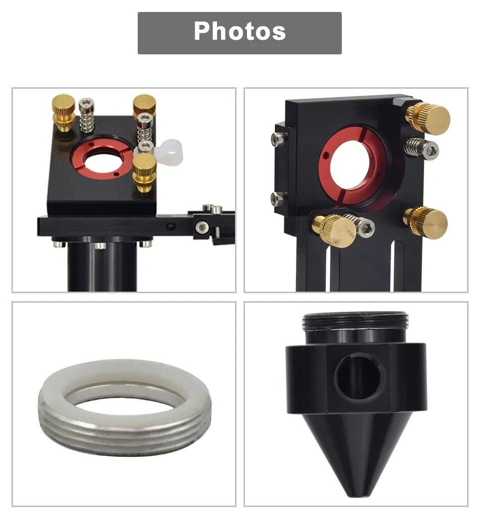 E Series CO2 Laser Head Set For Lens D20mm FL50.8 /63.5 /101.6mm For Co2 Laser Cutting Machine