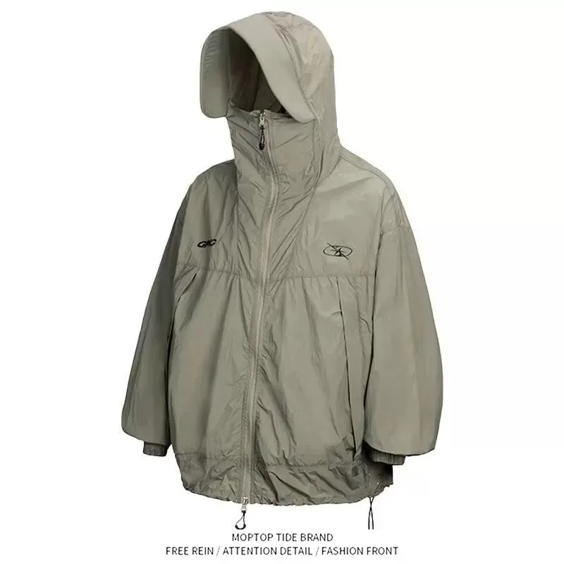

Outdoor Lightweight Quick Dry UV Protection Men's Summer Jacket Fleece Lined Windbreaker Youth Fashion Standard Fit Zipper Cl...