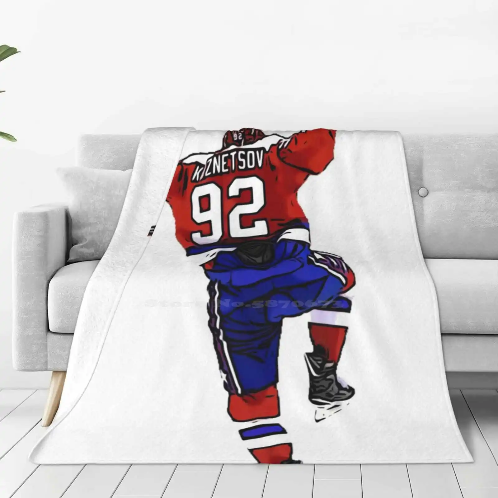 Evgeny Kuznetsov Creative Design Comfortable Warm Flannel Blanket Evgeny Kuznetsov Hockey Caps 92 District Maryland Virginia