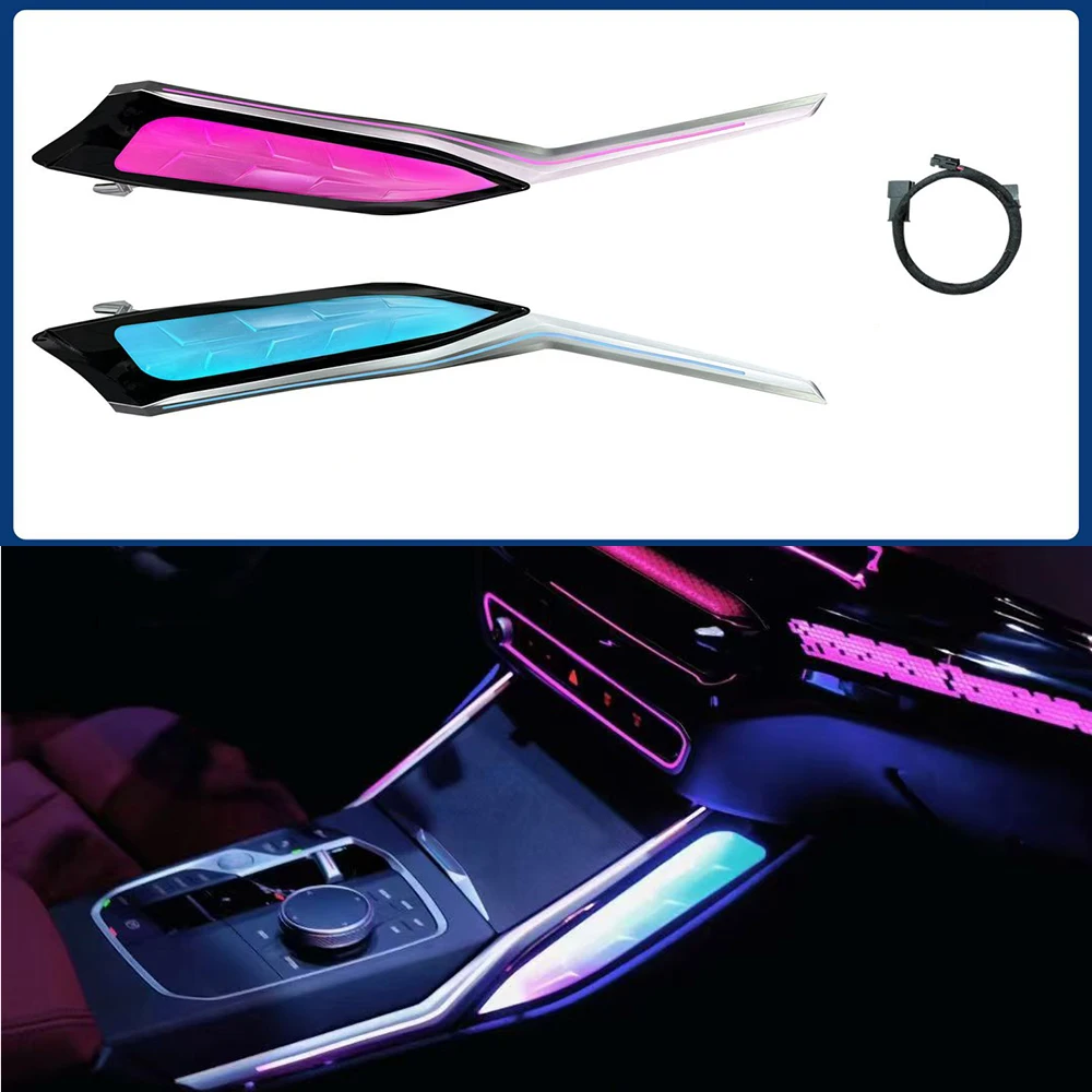 

For 2019-2025 BMW 3 Series 2/3/4 Series i3 G20 G22 G80 G82 New Crystal Center Console Saddle Ambient Lighting Interior Mouldings