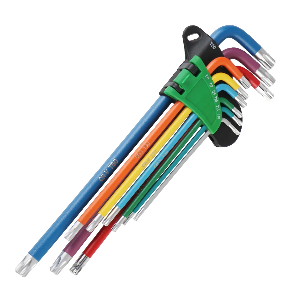 Inner Hexagonal Wrench Durable Portable 9Pcs Hex Wrench Screwdriver Set Color Non Slip Anti Rust Hexagonal Wrench Set Tool