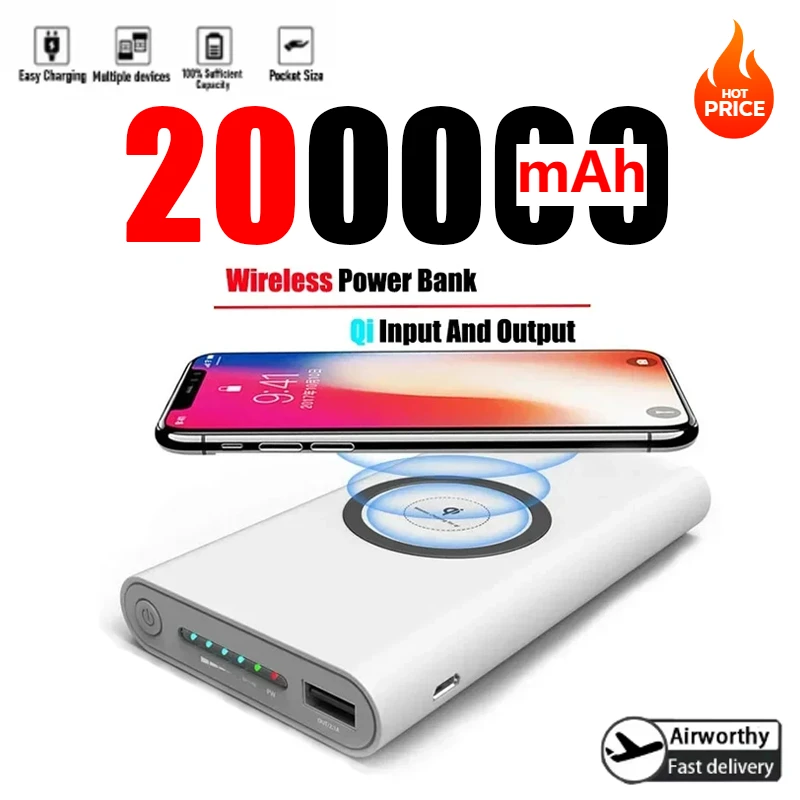 

20000 мАч Power Bank двусторонняя беспроводная быстрая зарядка Powerbank магнитная внешняя батарея Type-c для Iphone Samsung Xiaomi Lenovo