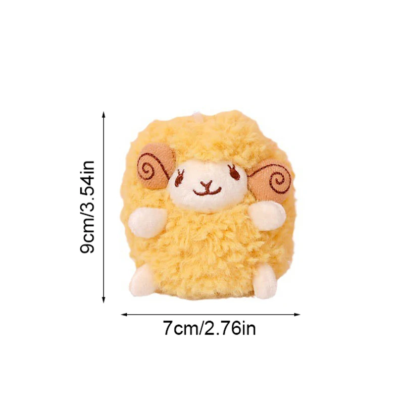 Pendentif en peluche de mouton pour sac à dos, Mini pendentif en peluche de mouton mignon, poupée d'agneau douce, porte-clés d'ornement pour décoration de voiture