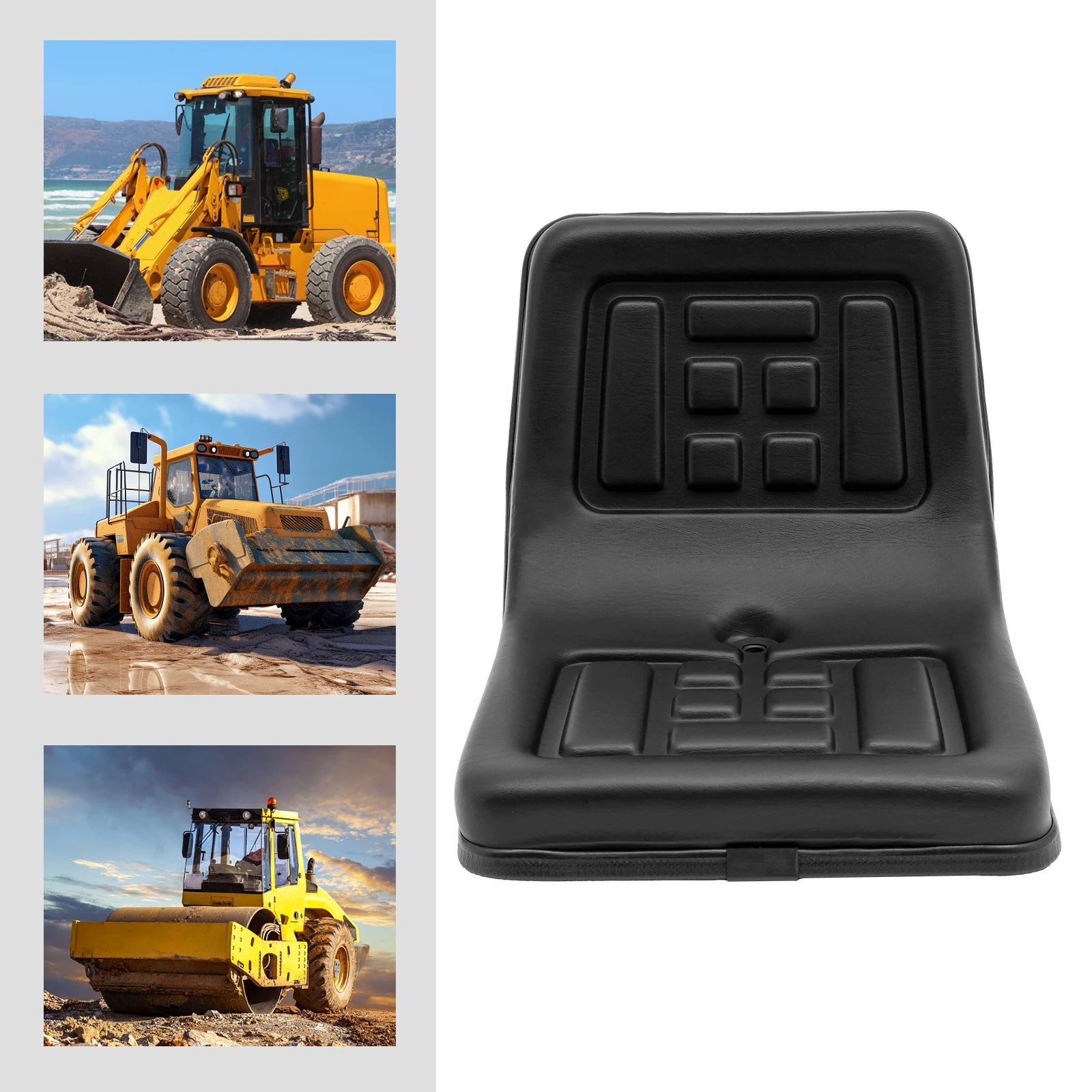 

Universal Black Tractor Seat PVC Adjustable Waterproof Forklift Seat Back Suspension Seat for Tractor Digger Farm Machinery