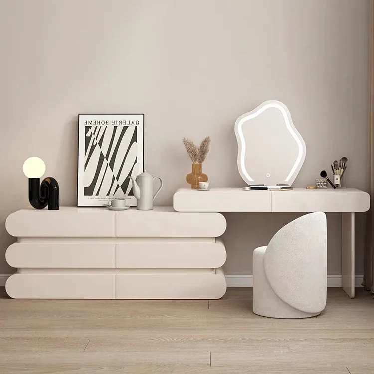 Dressing table with mirror and drawers make up vani for bedroom glass table home furniture