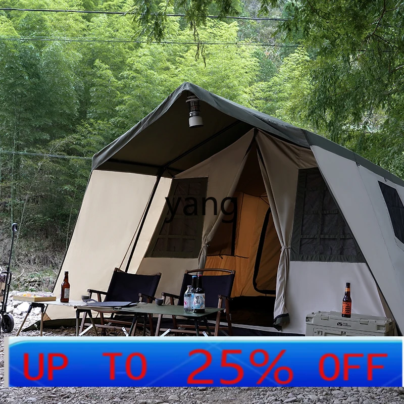LMM Camping Thickened Double Rainproof Sunshade Tent