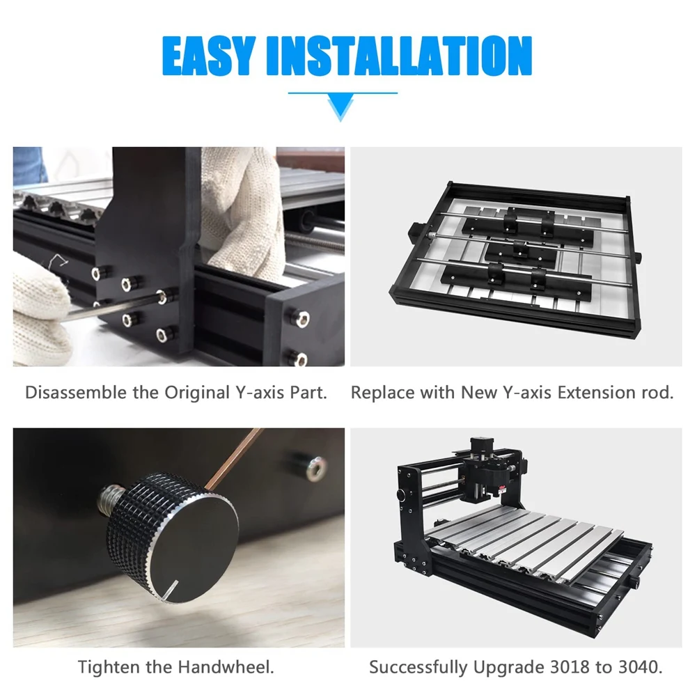 Lightweight CNC Extension Kit Upgrade Kit 3018Pro To 3040 Compatible With CNC Engraving Milling Machine