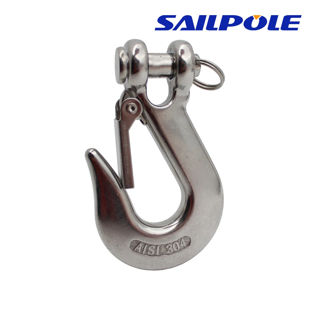 1/4 5/16 3/8 1/2inch 1000 1500 2000 3000LBS Heavy Duty Stainless Steel 304 Hoist Cargo Lifting Chain Claw Hook Latch