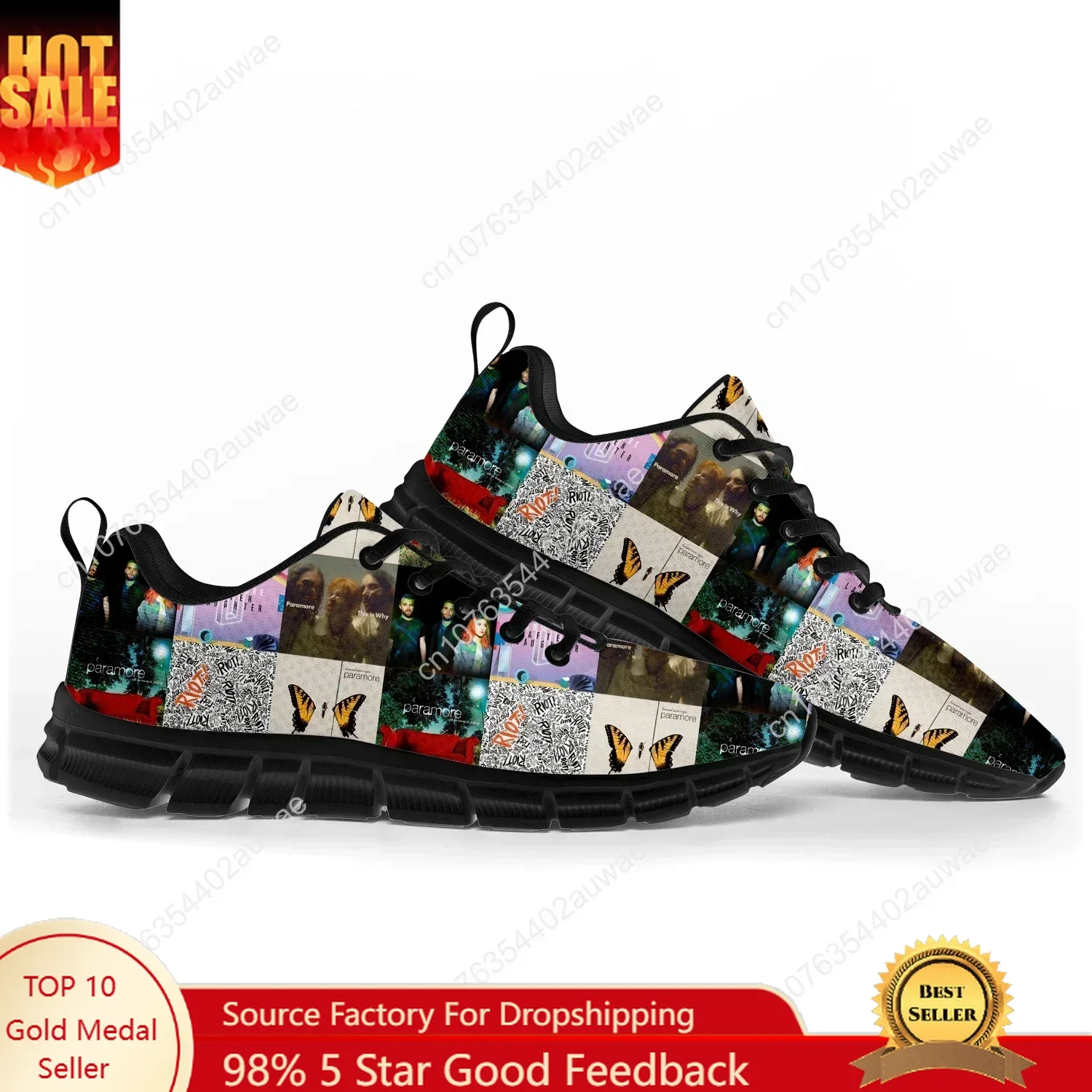 

Paramore Rock Band Pop Sports Shoes Mens Womens Teenager Kids Children Sneakers Casual Custom High Quality Couple Shoes Black