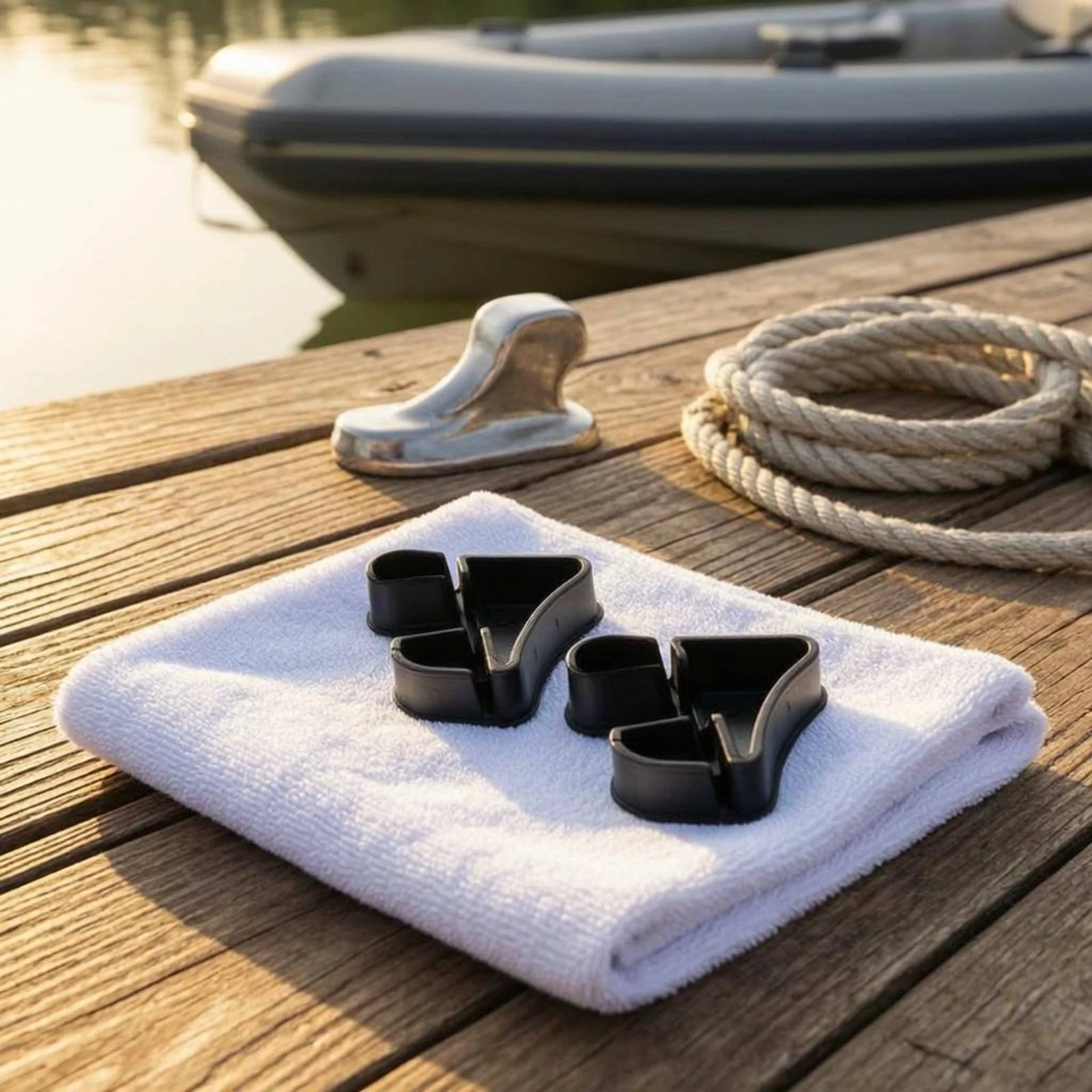 2 Pieces Aluminum Floor Stringer End Cap Long-Lasting Inflatable Boat Floor Rail Plug view 6
