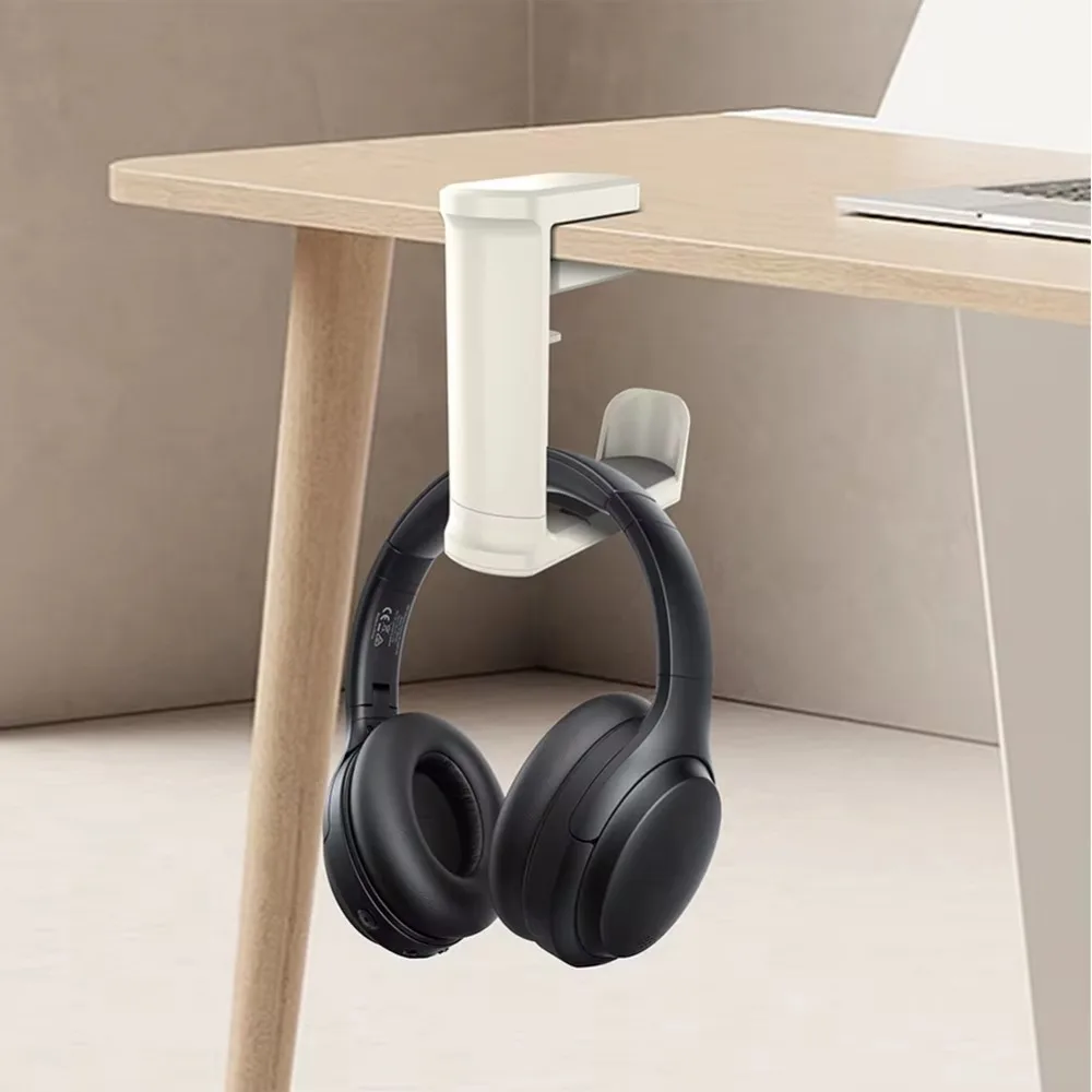 360° Rotating Desktop Headset Holder Adjustable Table Side Desk Hanger Hook Headset Accessories Punch-Free