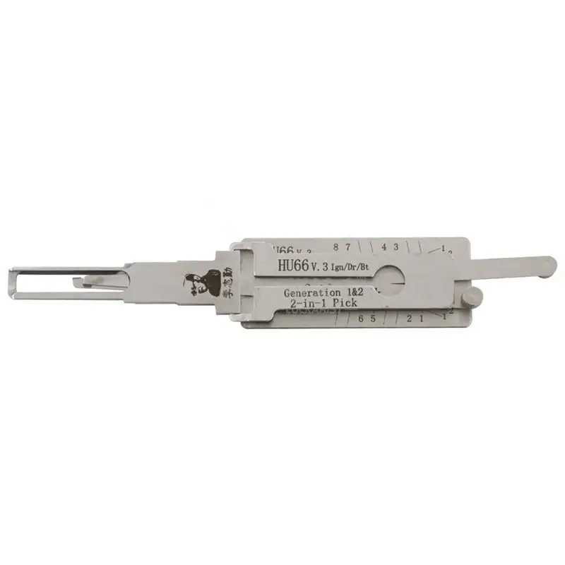 Original LISHI HU66 V.3 2-in-1 Lockpick und Zündschloss-Decoder Türschlossöffner für VW Skoda Serien mit Innenfräsung