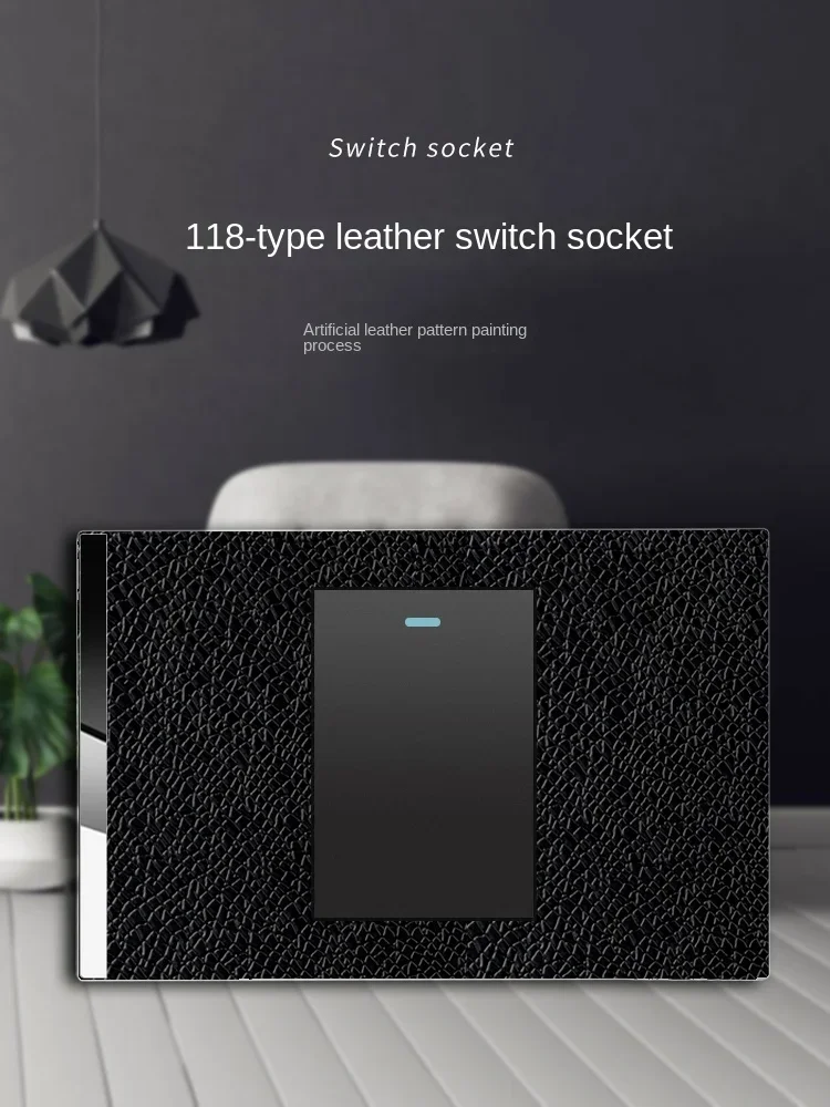 

118 тип 1 2 3 4 5 6 8 группа кожаная розетка переключателя панель 1 2-полосная мультиконтрольная розетка черный ТВ компьютер США AU MX Бразилия