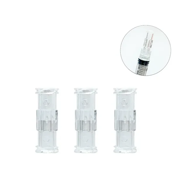 Double Helix Joint Syringe Connector Leak proof Luer Lock Thread Connector Sterile Medical Luer Lock Clear Coupler