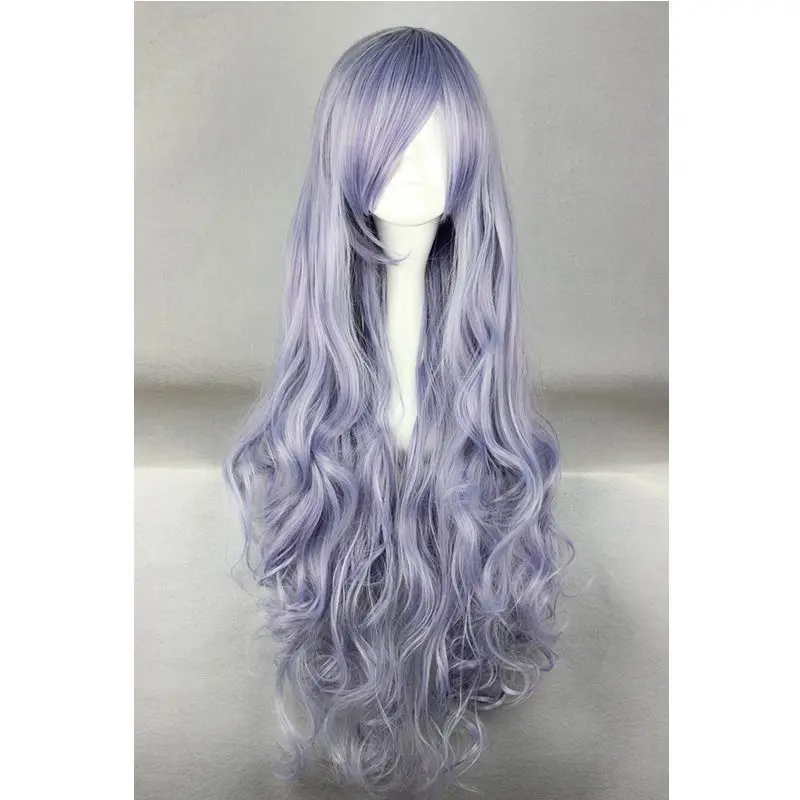 Peruca cosplay diária universal para mulheres loira clara cabelo longo encaracolado estilizável peruca completa cor bege