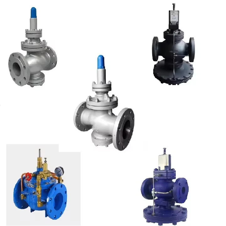 DP17 DP143 Cast Steel Pilot Steam Pressure Reducing Valve High Temperature Check Structure For Gas Media