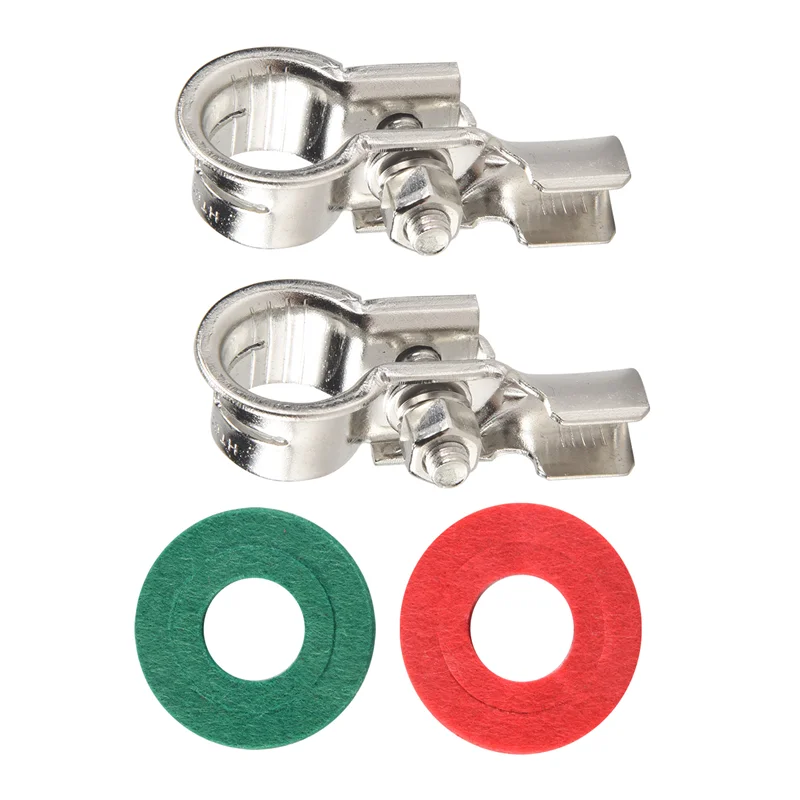 1 Pair Battery Terminals Connectors Clamps Copper Battery Terminal Kit With Battery Corrosion Terminal Protectors 17Mm
