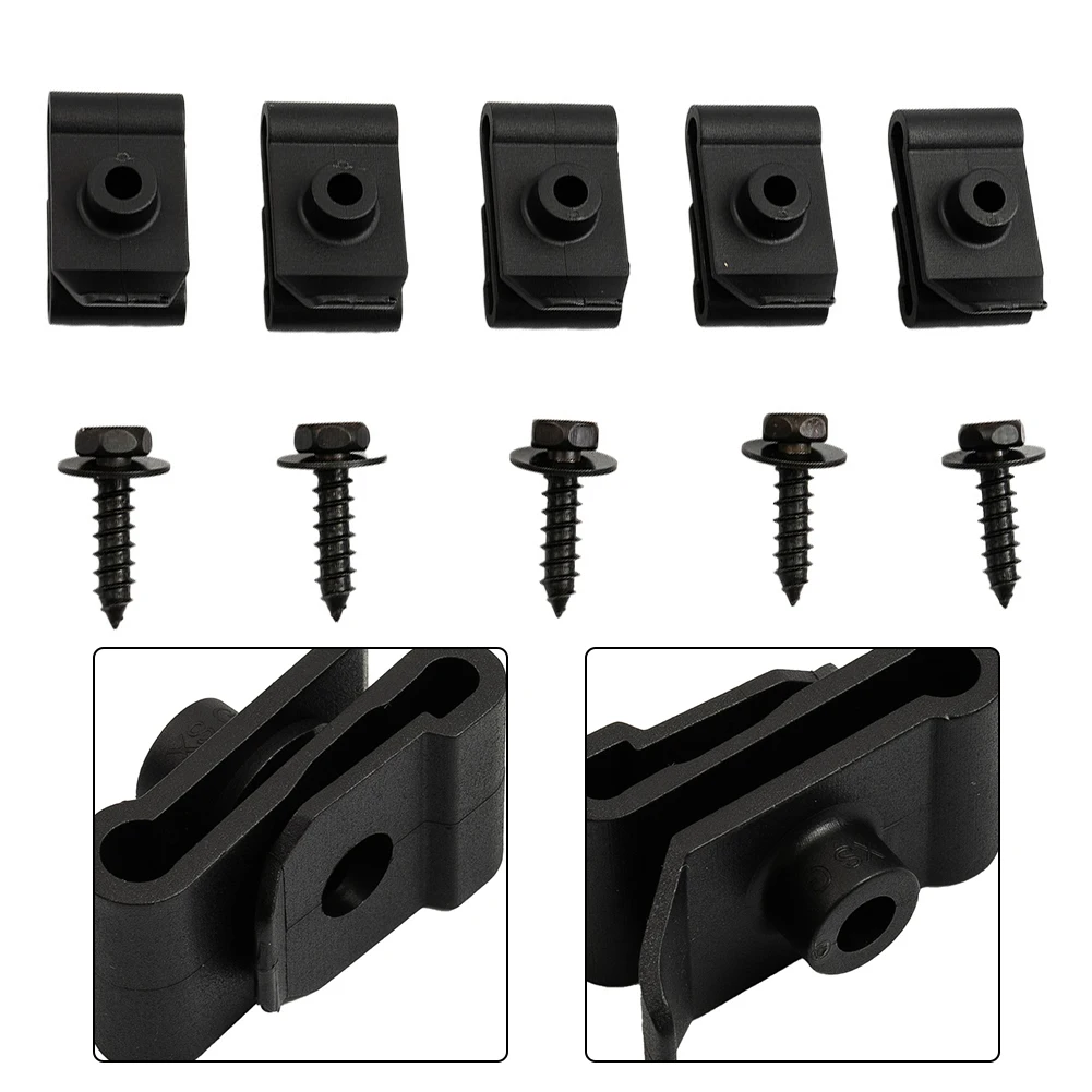 For Toyota Nuts Screw Plastic Popular Portable Replacement Small Size Stylish Trim 5set\\\\kit Useful Bumper Snaps