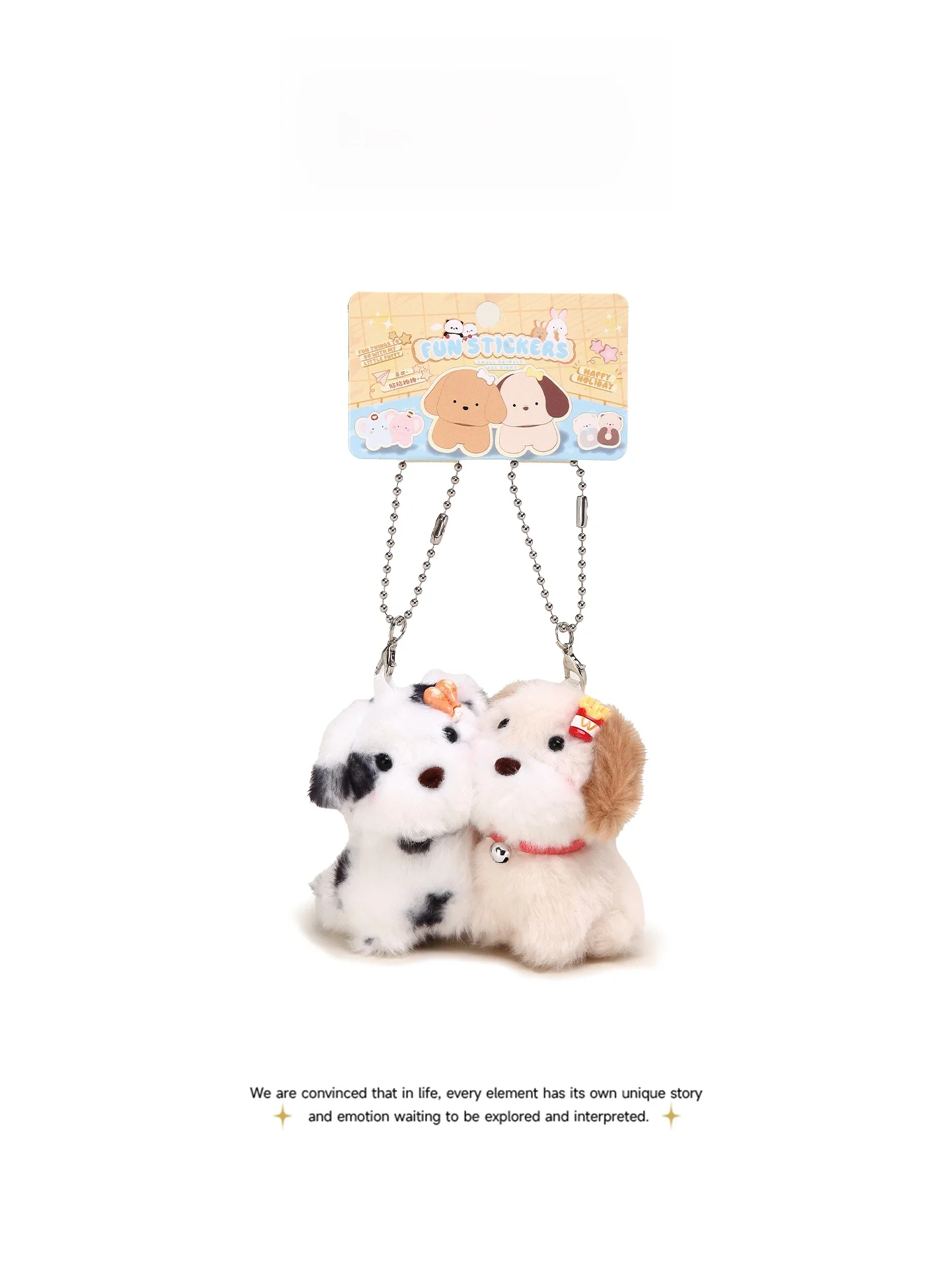 Cute  Year Couple Keychain Bag Pendant Jinnew Original Design Double Sided Lucky Charm Fashionable Accessory for Lovers