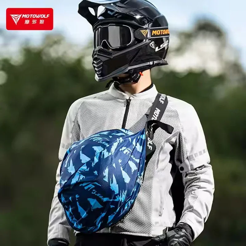 Borsa per casco da motociclista stile semplice per uomo Donna Zaino per casco integrale Borsa da viaggio per ciclismo sportiva all'aria aperta idrorepellente