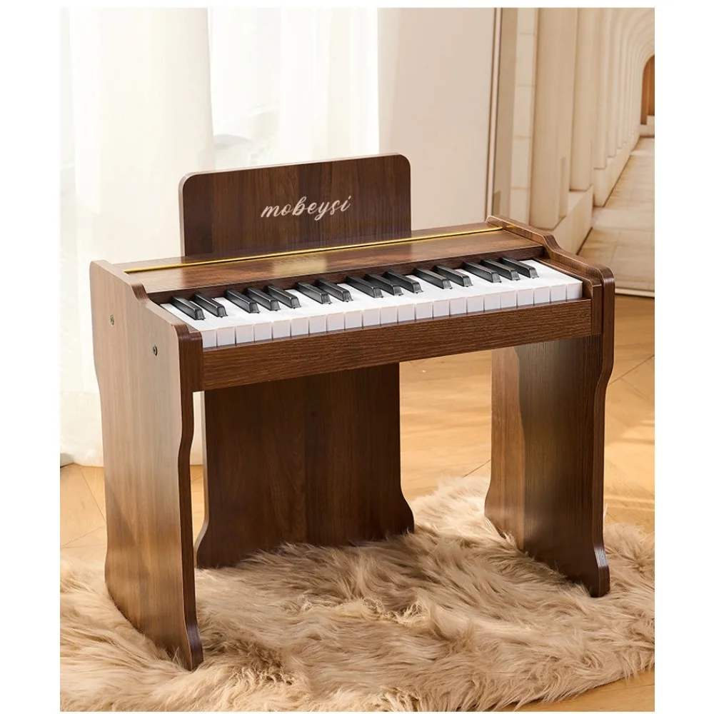 37-Key electronic organ Children play small piano Enlightenment beginner's introduction Mini wooden electronic piano