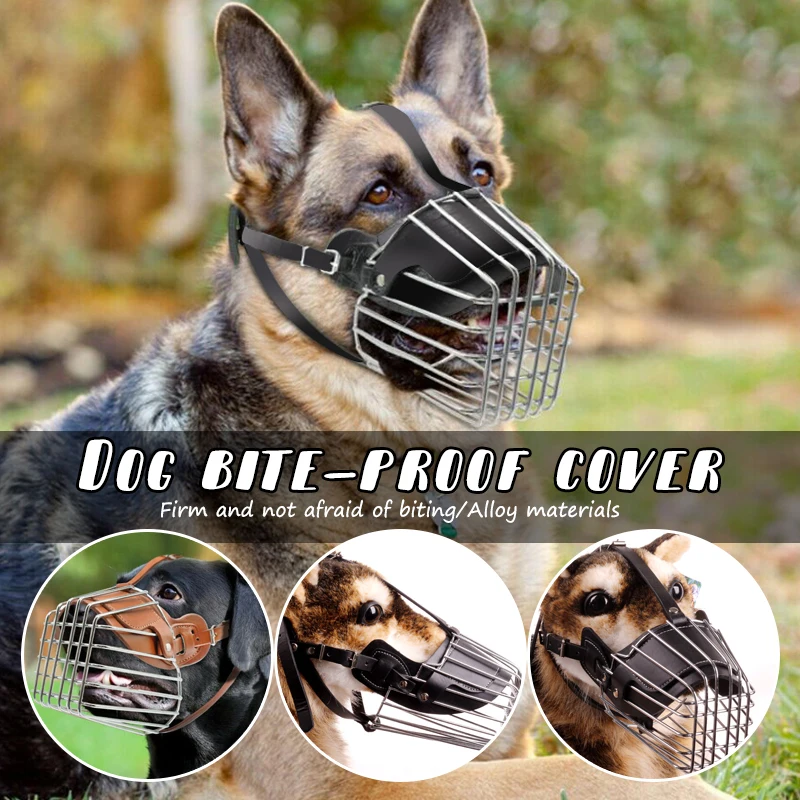 Pet Dog Muzzle Breathable Basket Muzzles Large Dogs Stop Biting Barking Chewing For German Shepherd Anti-bark Dogs Supplies