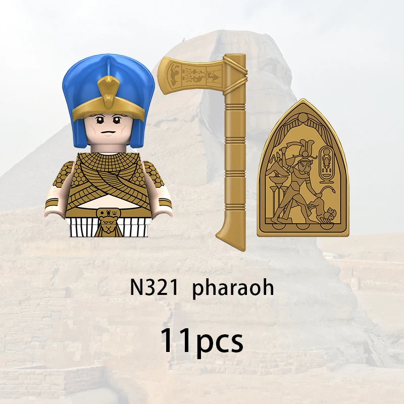 Medieval Teutonic Knight Building Block Ancient Egypt Soldier Figure Military Castle Weapon Accessories Bricks Toy Kid Gift N321