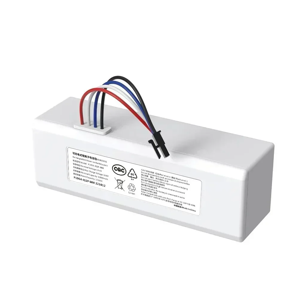 Original 14.4v 12800mah P1904-4S1P-MM li ion para xiaomi mijia 1c bateria stytj01zhm robô aspirador de pó mop acessórios peças