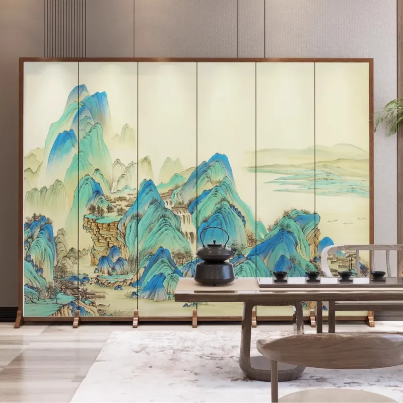 Modern Simple Folding Room Divider Screen Portable Mobile Partition for Office Bedroom Living Room Space Separator Decor