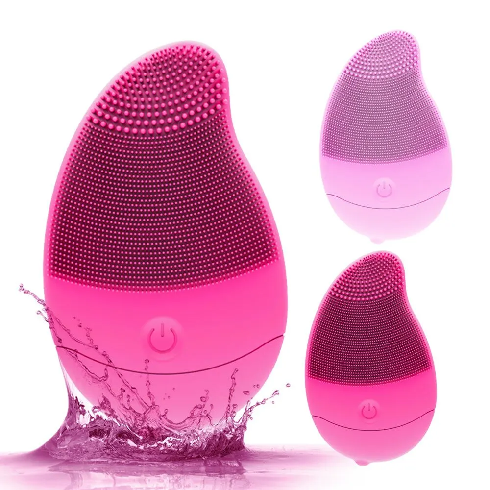 New Electric 6 Gears Massage Silicone Waterproof Facial Cleaning Brush Exfoliator Skin Care Face Mini Portable Sonic Vibration