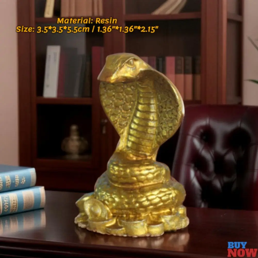 NEW 2025 Year Of The Snake Figurine Simulation Snake Resin Ornaments Sculpture Statue Chinese Style Tabletop Lucky New Year Gift
