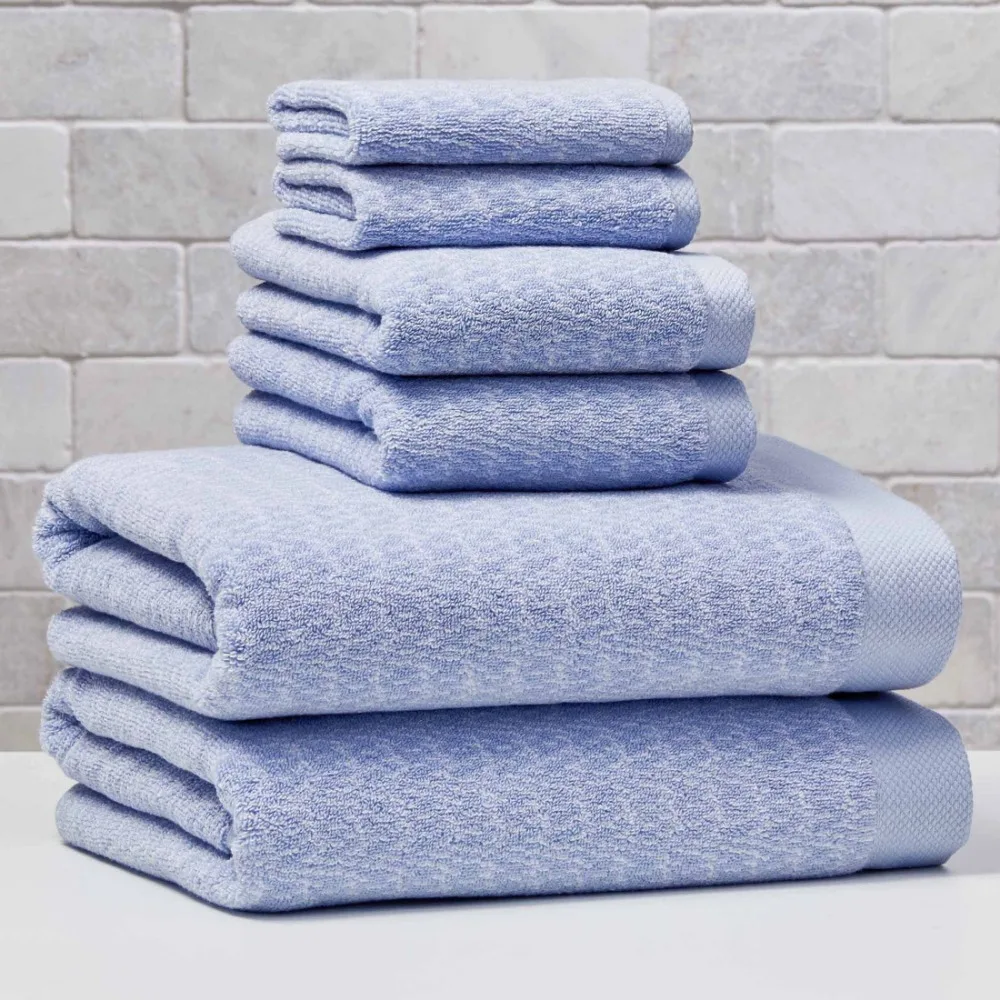 

Signature Soft Melange 6 Piece Towel Set,Blue Water