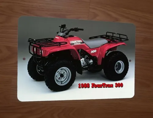 Letrero metálico para pared de motocicleta ATV FourTrax 300 de 1988, cuatrimoto de 4 ruedas