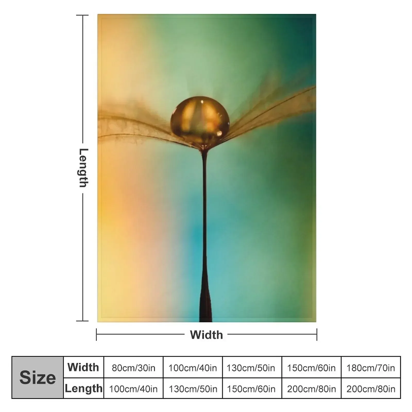 Flight Of The Teardrops Turquoise & Mustard II Throw Blanket couch cozy soft plush fuzzy picnic outdoor blanket