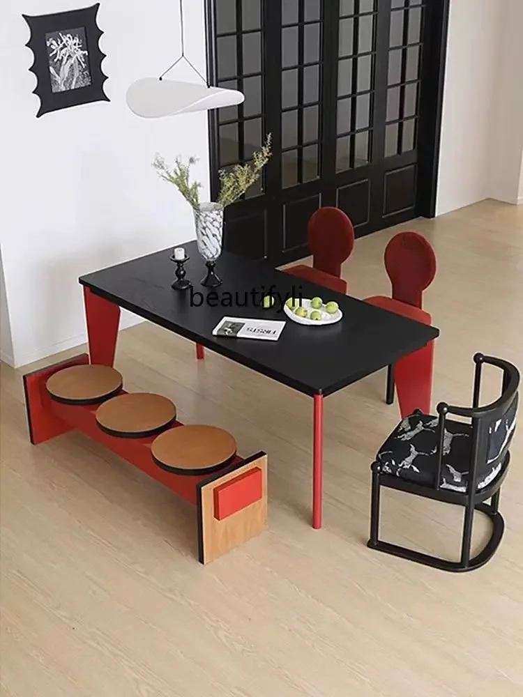 

yj19 Creative Chinese Style Solid Wood Dining Table Minimalist Designer Desk Minimalist Workbench Conference Table