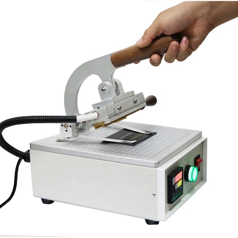 

Leather Label Printing Embossing Foil Stamping Machine with Custom Alphabet Stamps
