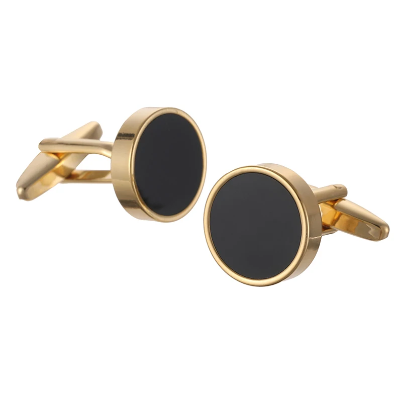 Men\'s French shirt cufflinks copper material with enamel craftsmanship minimalist design fashionable French cuffbutton