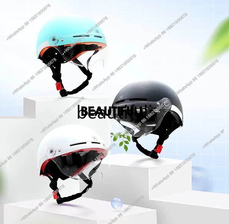New national standard 3C minimalist four-season lightweight universal adult riding electric vehicle safety helmet